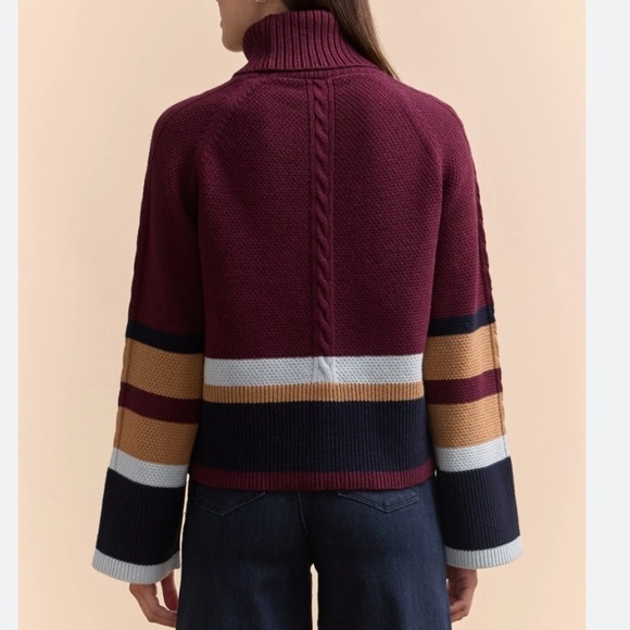 STRIPED RAGLAN SLEEVE SWEATER - Picture 3 of 13